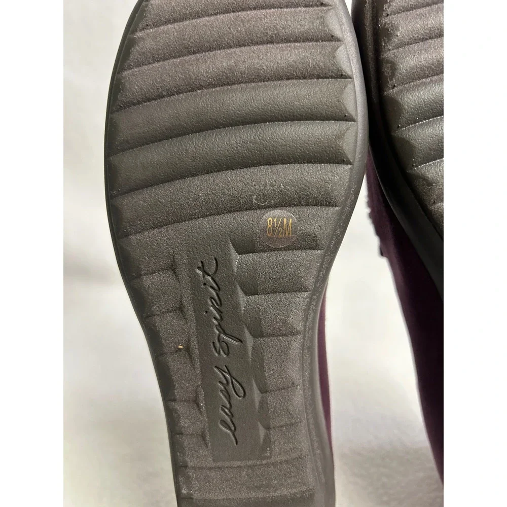 Comfort Career Easy Spirit Womens 8.5M Purple Searena2 Suede-Like Loafers